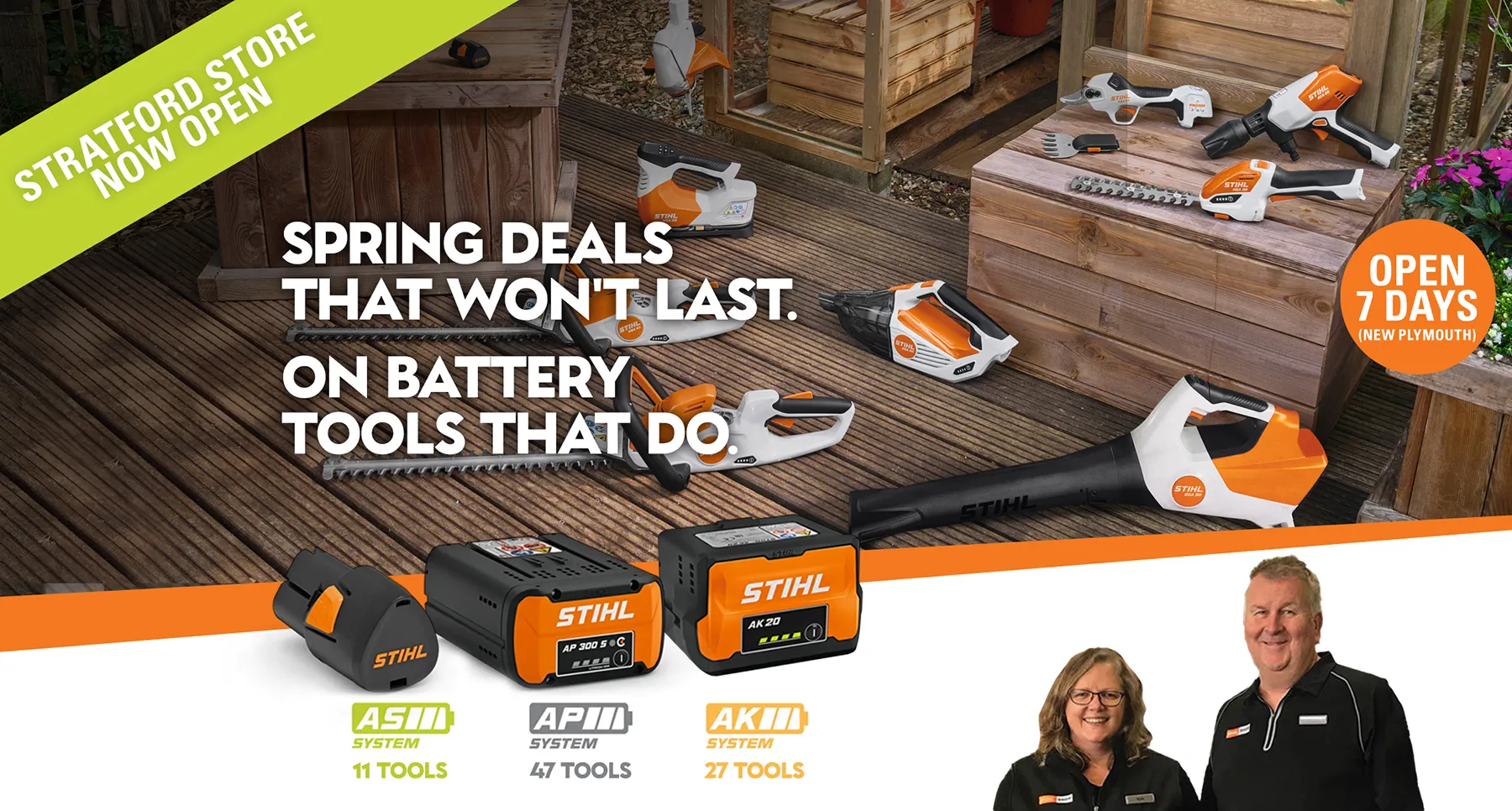 Stihl New Plymouth Stratford Battery Tools deals September 2025